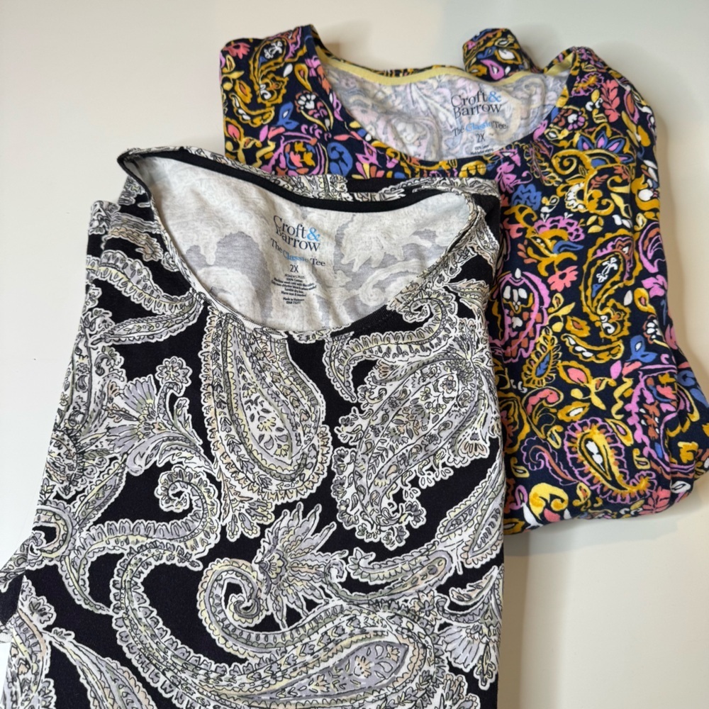 Croft & Barrow Perfect tees lot of 2 size 2X